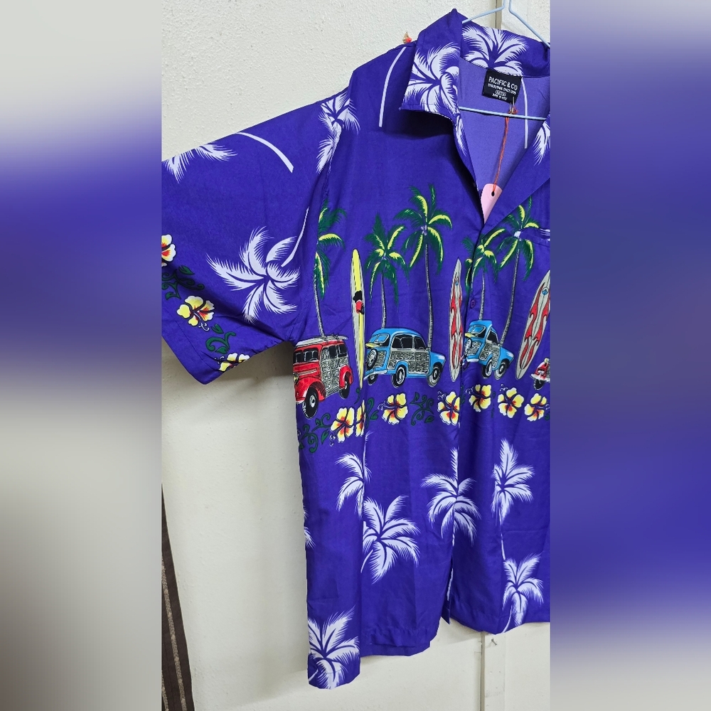 Men's Blue Hawaiian Shirt